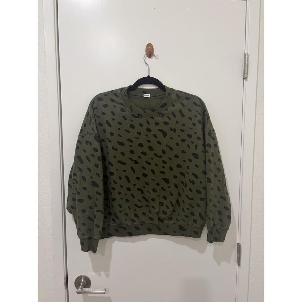 Clare V. Green Black Sweatshirt size Medium